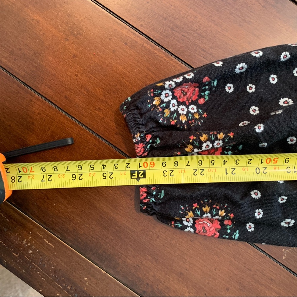 FARM Rio Black and Mustard Rose-Print Dress with Black Trim - Picture 10 of 12